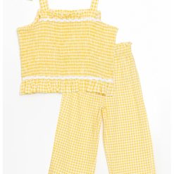Set de top cu model si pantaloni-FETE/IMBRACAMINTE/Seturi de imbracaminte-IMBRACAMINTE/Seturi de imbracaminte