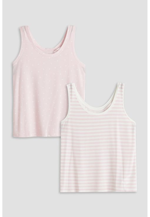 Set de top-uri de pijama cu decolteu rotund - 2 Piese-FEMEI/IMBRACAMINTE/Pijamale si halate de baie-IMBRACAMINTE/Pijamale si halate de baie