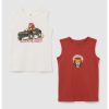 Set de top-uri din bumbac cu imprimeu - 2 piese-BAIETI/IMBRACAMINTE/Tricouri si maiouri-IMBRACAMINTE/Tricouri si maiouri