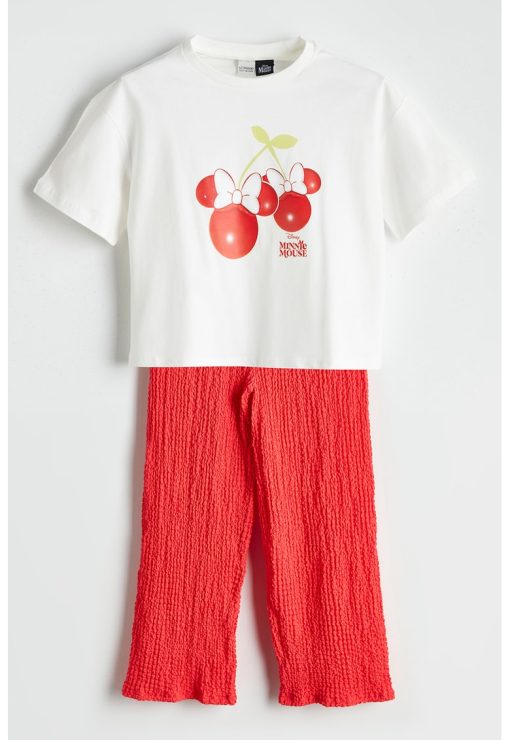 Set de tricou si pantaloni din bumbac - 2 piese-FETE/IMBRACAMINTE/Seturi de imbracaminte-IMBRACAMINTE/Seturi de imbracaminte