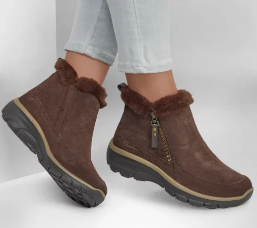 Skechers EASY GOING-COOL ZIP 167862 chocolate-Ghete si botine-Ghete si botine