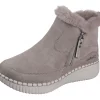 Skechers Wilshire BLVD-Fresh Zip 168108 taupe-Ghete si botine-Ghete si botine