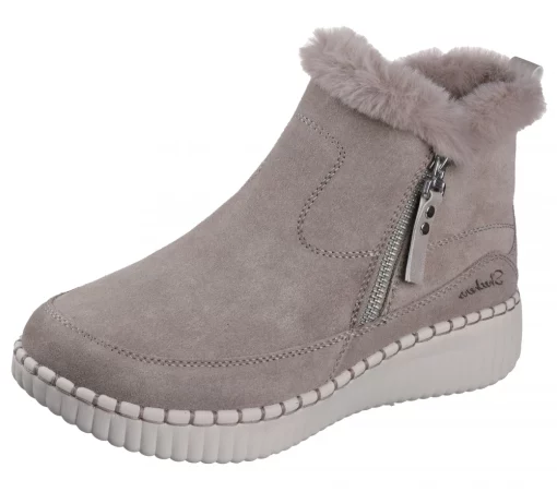 Skechers Wilshire BLVD-Fresh Zip 168108 taupe-Ghete si botine-Ghete si botine