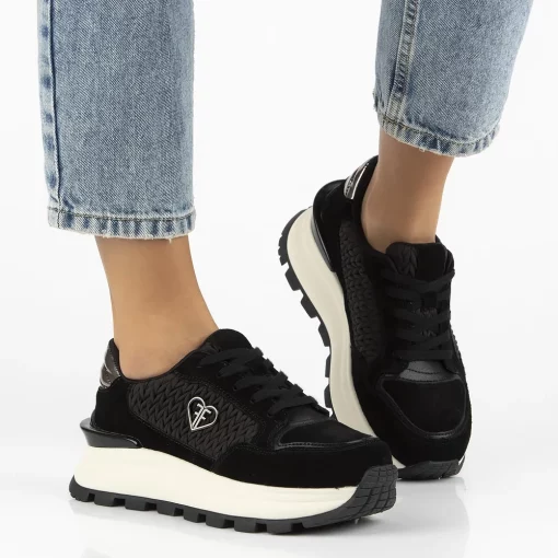 Sneaker piele naturala 7410 negru-Pantofi-Pantofi