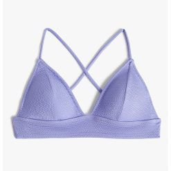 Sutien de baie cu cupe triunghiulare si aspect texturat-FEMEI/IMBRACAMINTE/Costume de baie-IMBRACAMINTE/Costume de baie