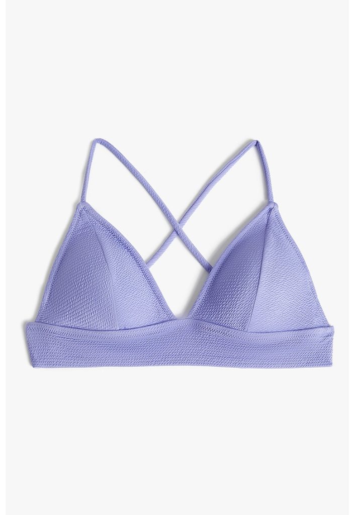 Sutien de baie cu cupe triunghiulare si aspect texturat-FEMEI/IMBRACAMINTE/Costume de baie-IMBRACAMINTE/Costume de baie