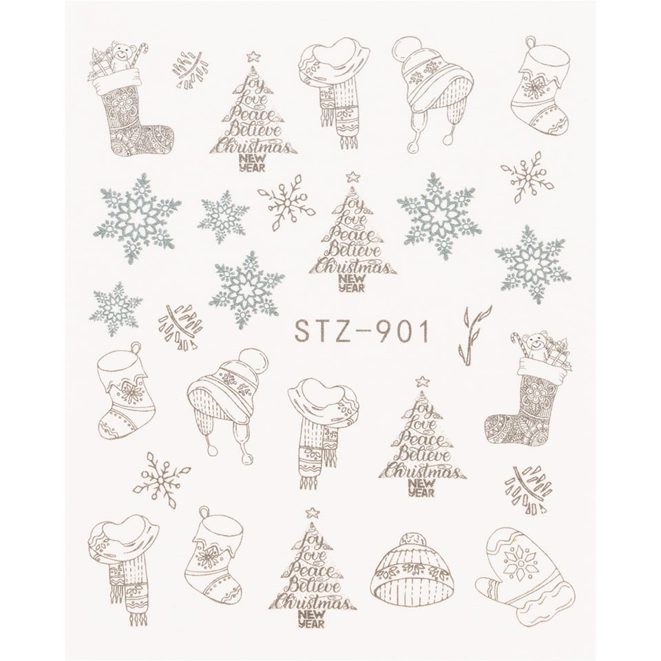 STZ-901-Nail Art > Ornamente Unghii Craciun