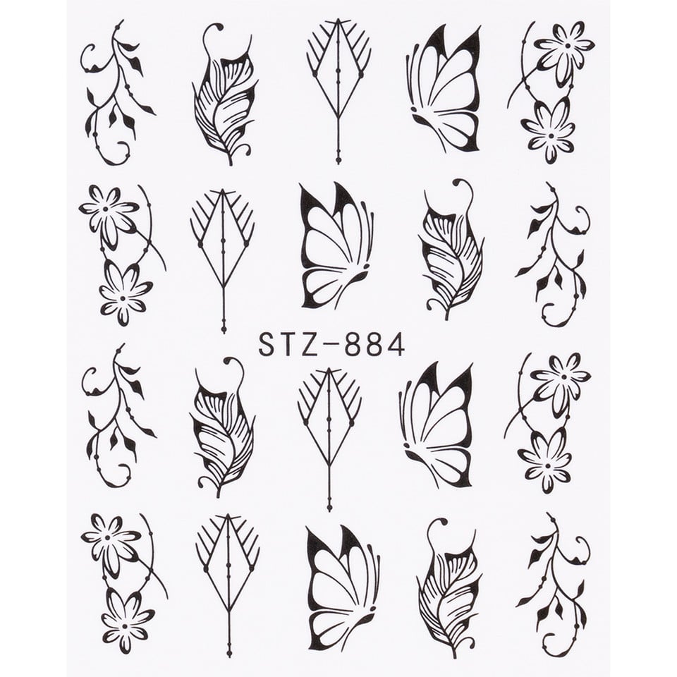 Tatuaj Unghii LUXORISE Simple Romantic Art