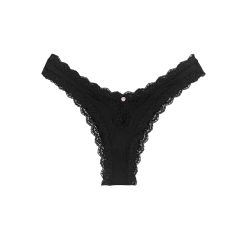 Thong panties with lace edges m M-Imbracaminte-