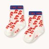 Tinycottons șosete copii CHERRIES MEDIUM SOCKS culoarea alb