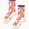 Tinycottons șosete copii CHERRIES MEDIUM SOCKS culoarea alb