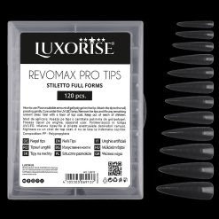 Tipsuri Reutilizabile Polygel & Gel REVOMAX PRO TIPS LUXORISE Stiletto Full Forms