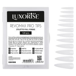 Tipsuri Reutilizabile Polygel Gel REVOMAX PRO TIPS LUXORISE Stiletto Full Forms 120 buc 3