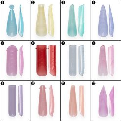 Tipsuri Reutilizabile REVOMAX Color Magic Mix LUXORISE pentru Polygel si Gel 288 buc 4