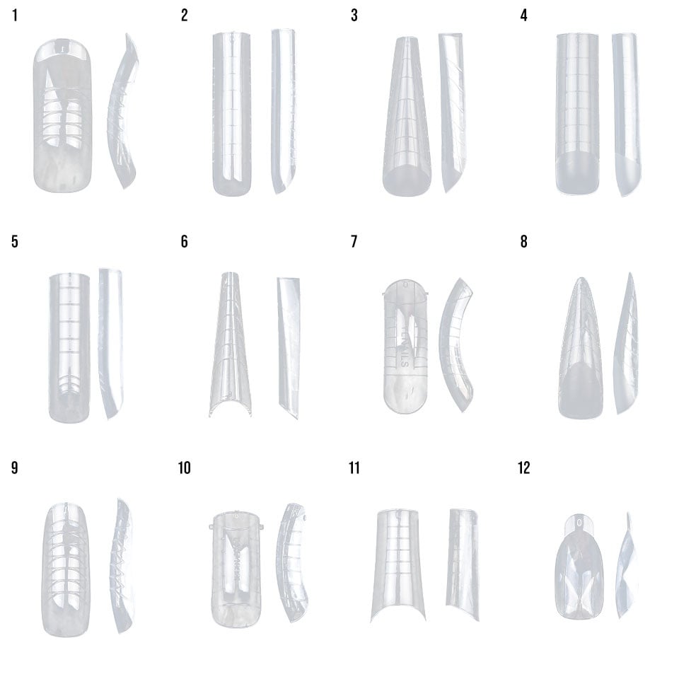 Tipsuri Reutilizabile REVOMAX Flexi Shape Pro 12 LUXORISE pentru Polygel si Gel 288 buc 2