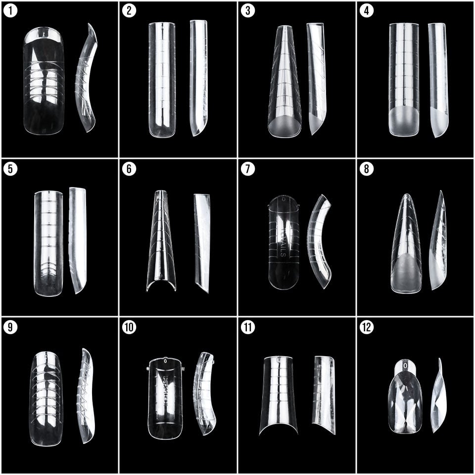 Tipsuri Reutilizabile REVOMAX Flexi Shape Pro 12 LUXORISE pentru Polygel si Gel 288 buc 3