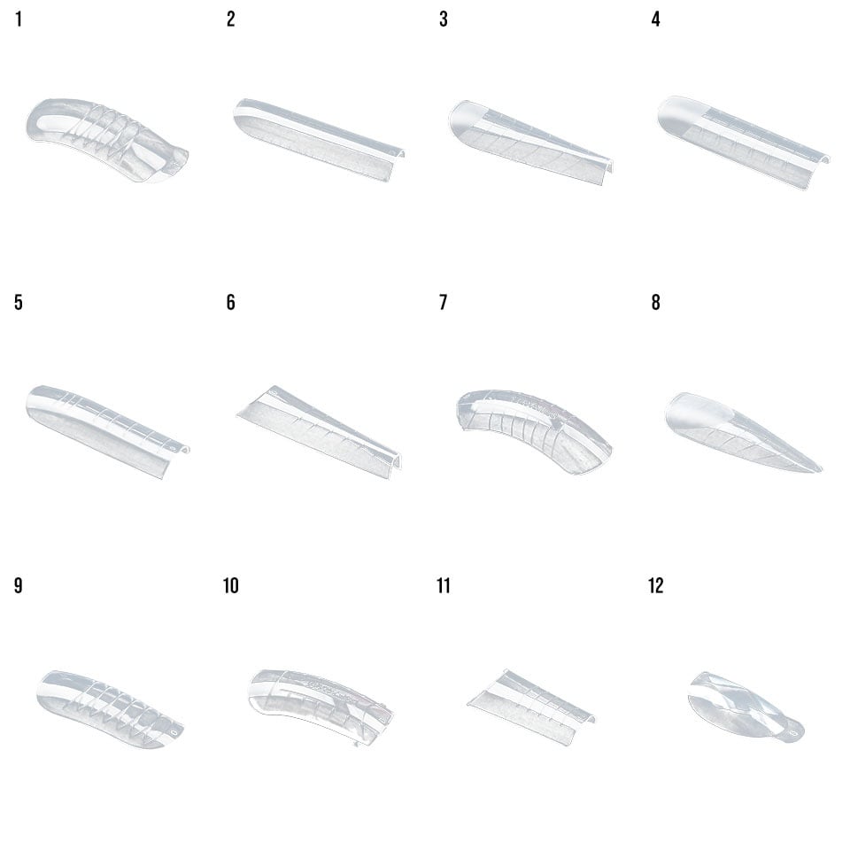 Tipsuri Reutilizabile REVOMAX Flexi Shape Pro 12 LUXORISE pentru Polygel si Gel 288 buc 4