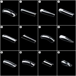 Tipsuri Reutilizabile REVOMAX Flexi Shape Pro 12 LUXORISE pentru Polygel si Gel 288 buc 5