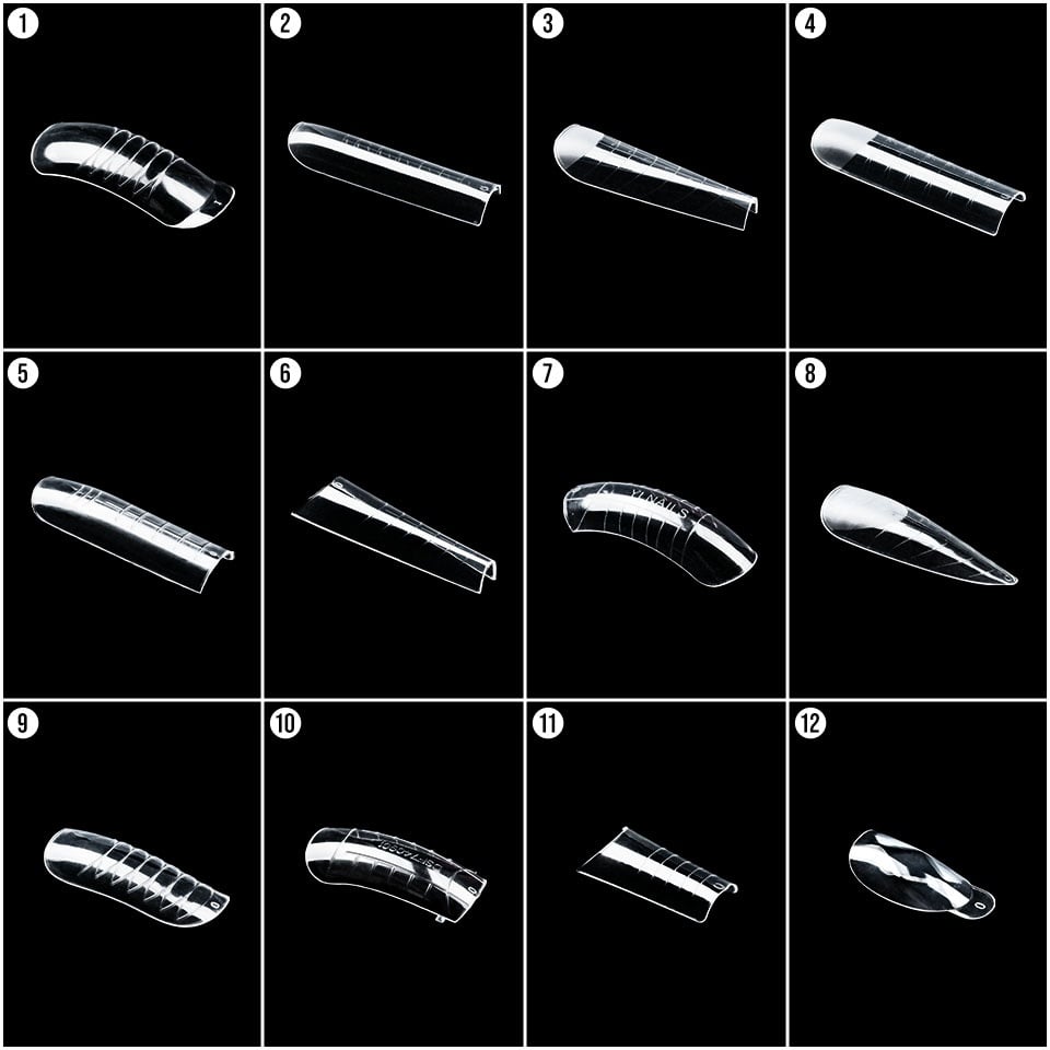 Tipsuri Reutilizabile REVOMAX Flexi Shape Pro 12 LUXORISE pentru Polygel si Gel 288 buc 5