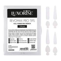 Tipsuri Reutilizabile REVOMAX PRO TIPS LUXORISE Mix French Full Forms 96 Tips 48 French Stickers 3