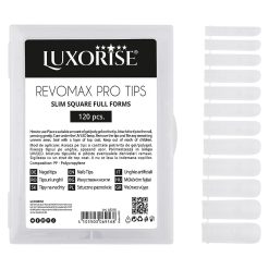 Tipsuri Reutilizabile REVOMAX PRO TIPS LUXORISE Slim Square Full Forms pentru Polygel si gel 120 buc 3