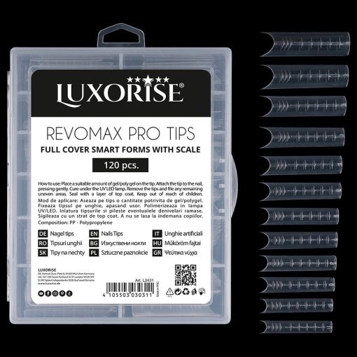 Tipsuri Reutilizabile REVOMAX PRO TIPS LUXORISE pentru Polygel si gel