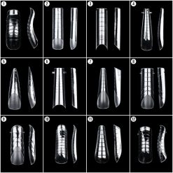 Tipsuri Reutilizabile REVOMAX Shape It All LUXORISE pentru Polygel si Gel 288 buc 4