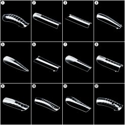 Tipsuri Reutilizabile REVOMAX Shape It All LUXORISE pentru Polygel si Gel 288 buc 6