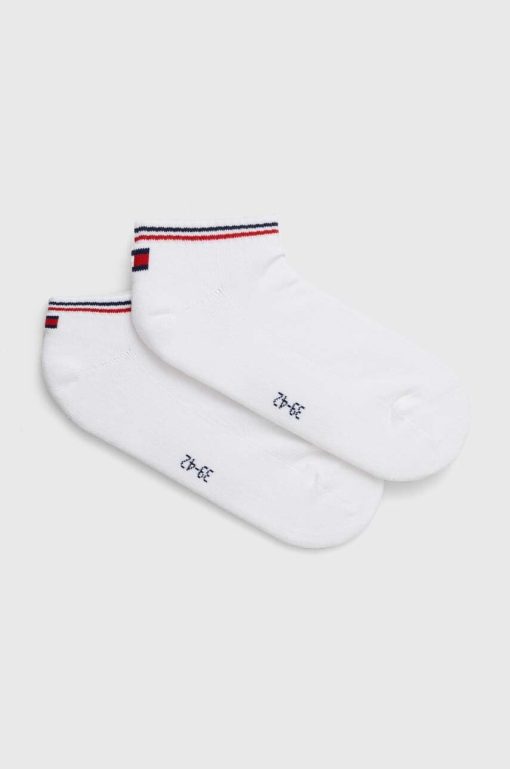 Tommy Jeans sosete 2-pack culoarea alb-Şosete