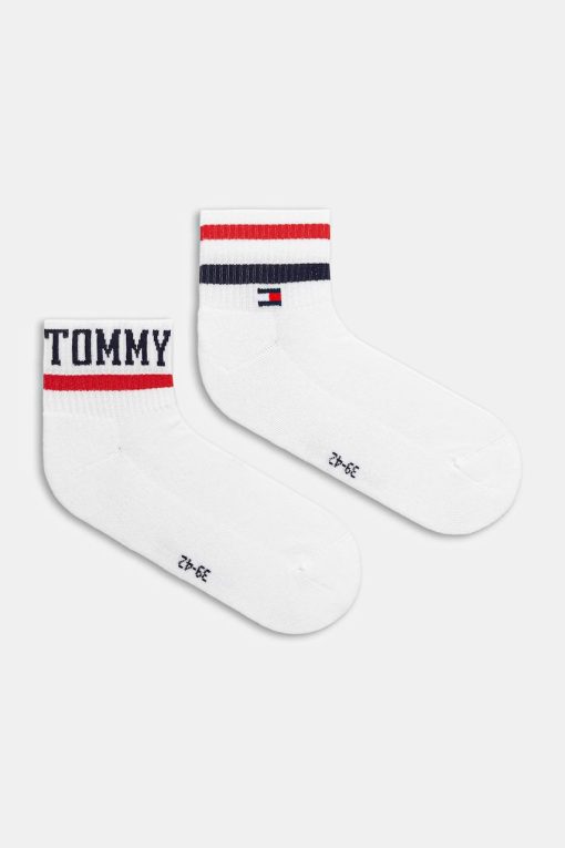 Tommy Jeans șosete 2-pack culoarea alb