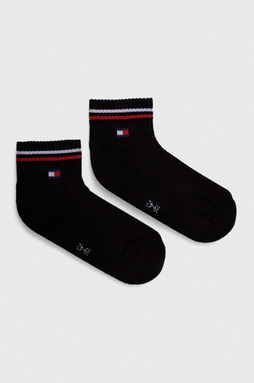 Tommy Jeans sosete 2-pack culoarea negru-Şosete