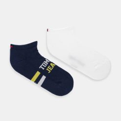 Tommy Jeans șosete scurte 2-pack culoarea bleumarin