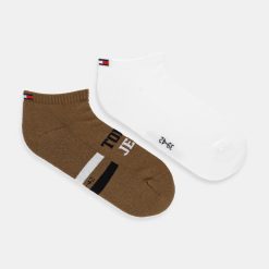 Tommy Jeans șosete scurte 2-pack culoarea maro