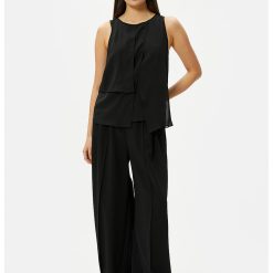 Top asimetric cu partea din spate semitransparenta-FEMEI/IMBRACAMINTE/Bluze-IMBRACAMINTE/Bluze