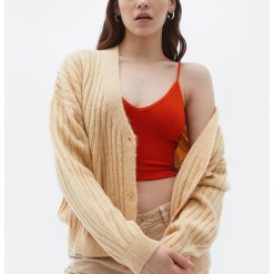 Top crop cu bretele inguste-FEMEI/IMBRACAMINTE/Tricouri si maiouri-IMBRACAMINTE/Tricouri si maiouri