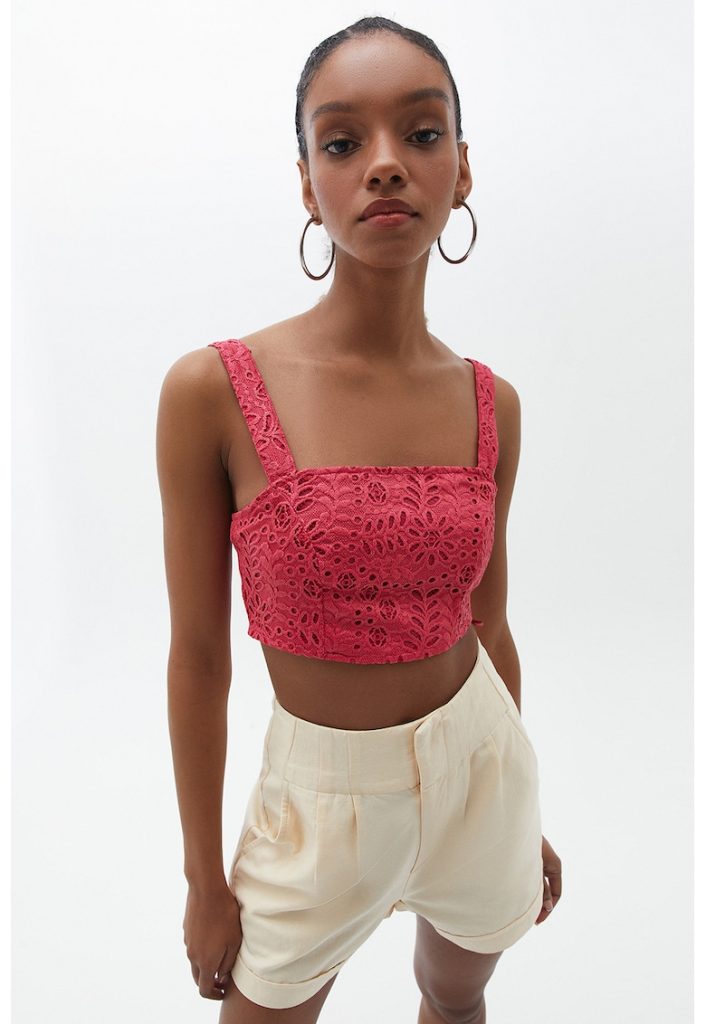 Top crop cu decolteu patrat-FEMEI/IMBRACAMINTE/Tricouri si maiouri-IMBRACAMINTE/Tricouri si maiouri