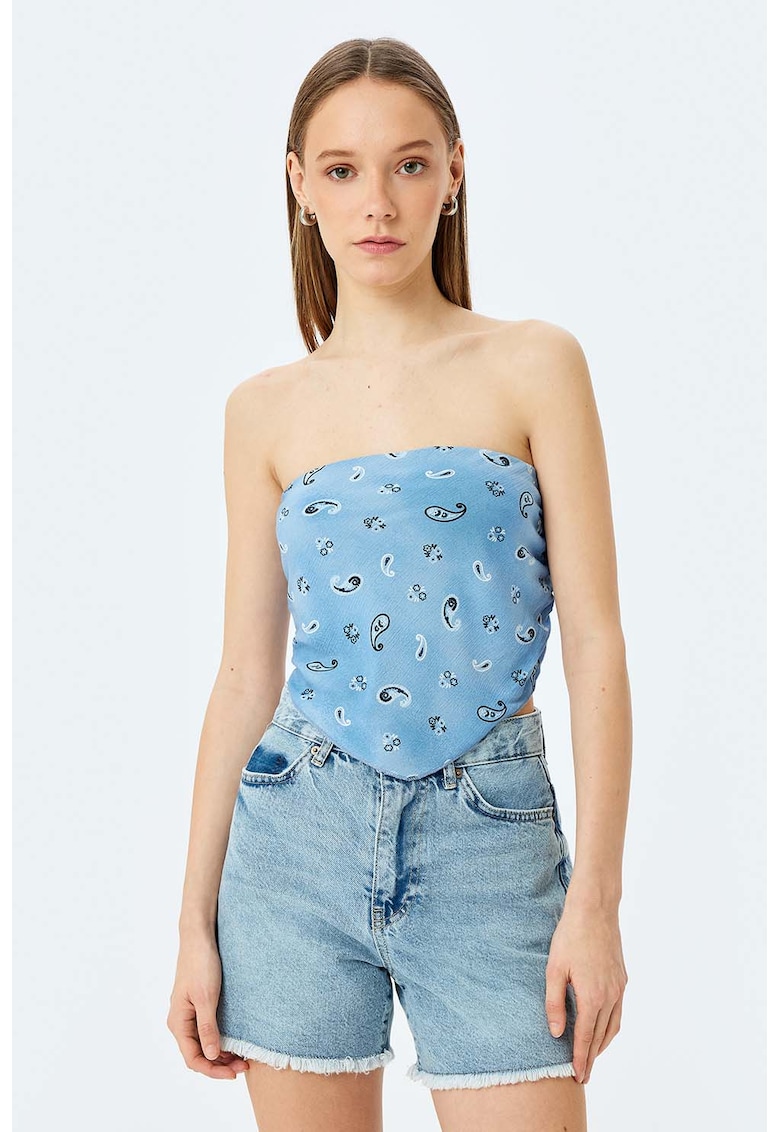 Top crop cu model grafic-FEMEI/IMBRACAMINTE/Tricouri si maiouri-IMBRACAMINTE/Tricouri si maiouri