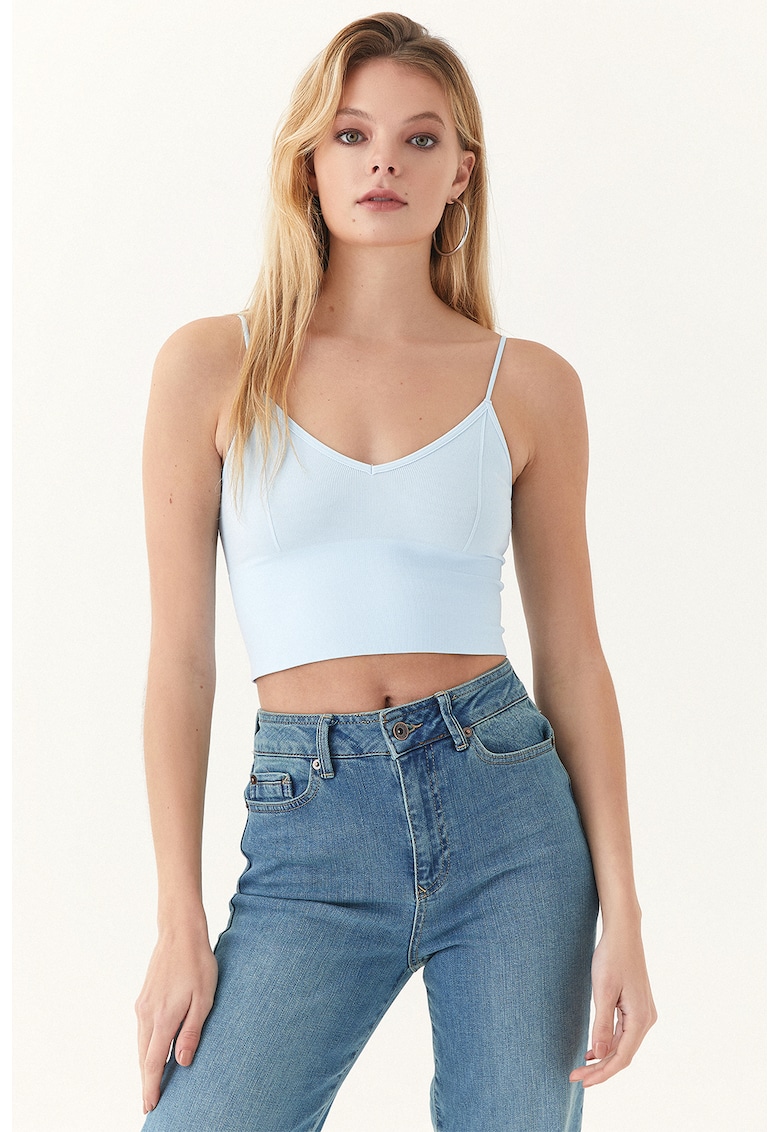 Top crop cu model uni-FEMEI/IMBRACAMINTE/Tricouri si maiouri-IMBRACAMINTE/Tricouri si maiouri