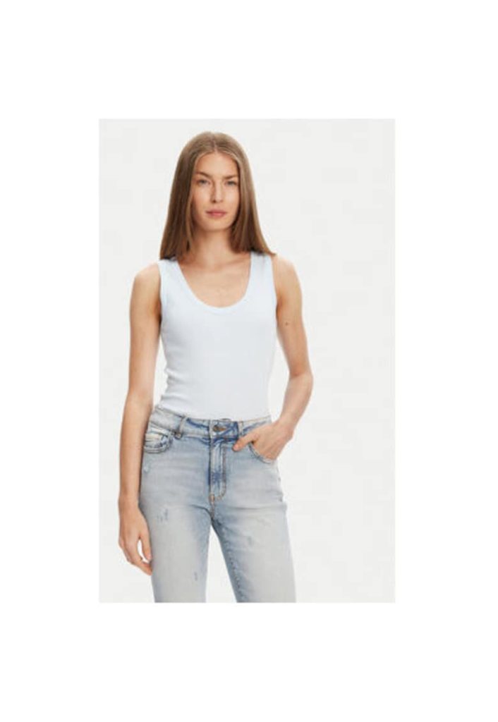 Top dama  3GA2DH010 - Bumbac - L INTL - Albastru deschis-FEMEI/IMBRACAMINTE/Tricouri si maiouri-IMBRACAMINTE/Tricouri si maiouri