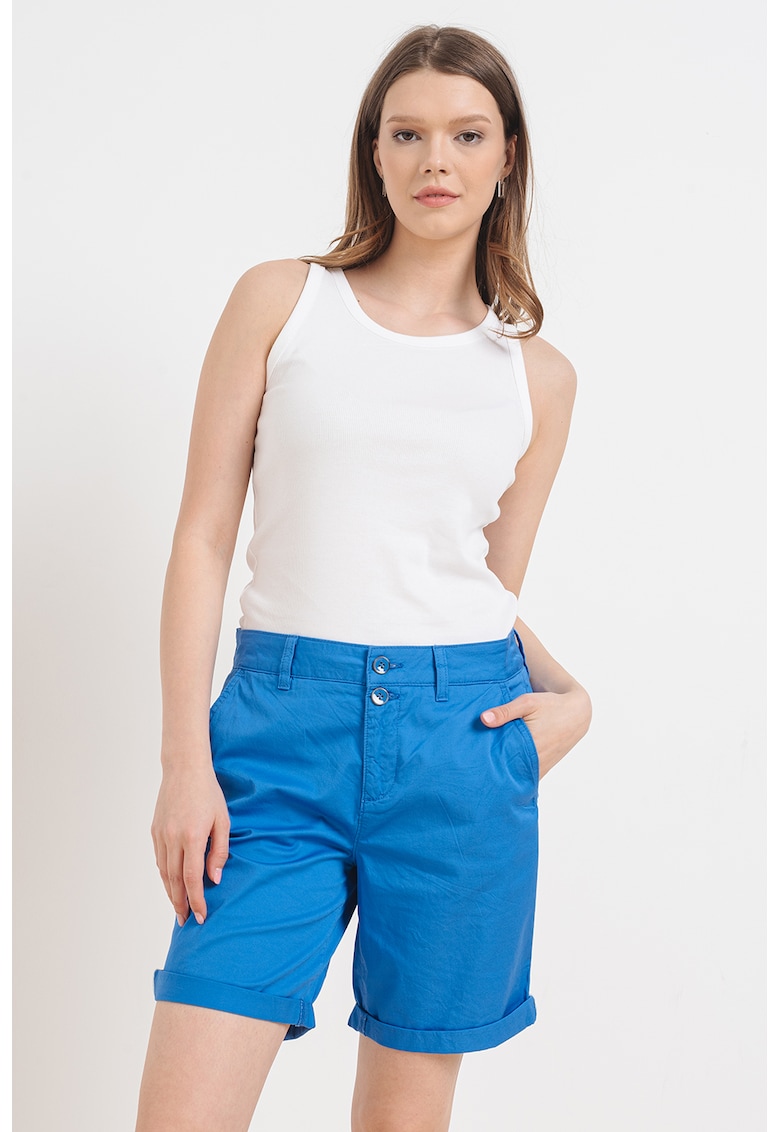 Top din amestec de bumbac cu decolteu rotund-FEMEI/IMBRACAMINTE/Tricouri si maiouri-IMBRACAMINTE/Tricouri si maiouri