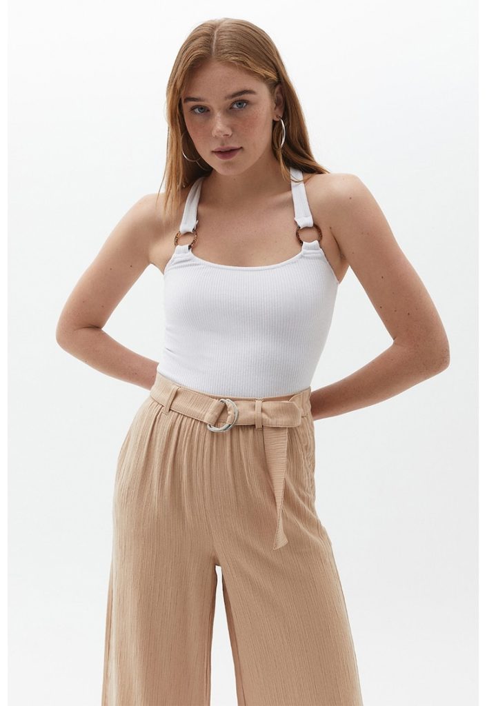 Top din amestec de bumbac si modal Mepnewas-FEMEI/IMBRACAMINTE/Tricouri si maiouri-IMBRACAMINTE/Tricouri si maiouri