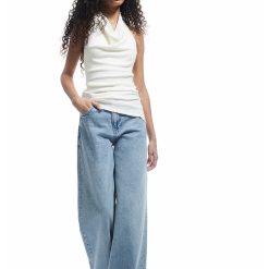 Top halter drapat-FEMEI/IMBRACAMINTE/Tricouri si maiouri-IMBRACAMINTE/Tricouri si maiouri