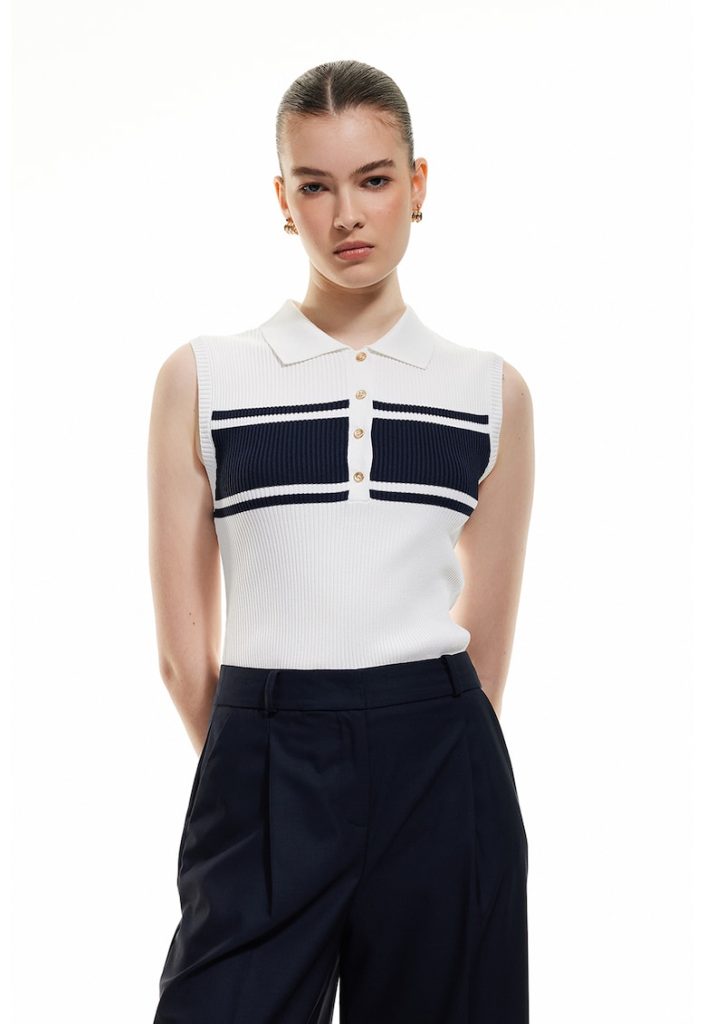 Top polo cu model colorblock-FEMEI/IMBRACAMINTE/Tricouri si maiouri-IMBRACAMINTE/Tricouri si maiouri