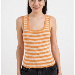 Top striat cu decolteu patrat Fiji-FEMEI/IMBRACAMINTE/Tricouri si maiouri-IMBRACAMINTE/Tricouri si maiouri