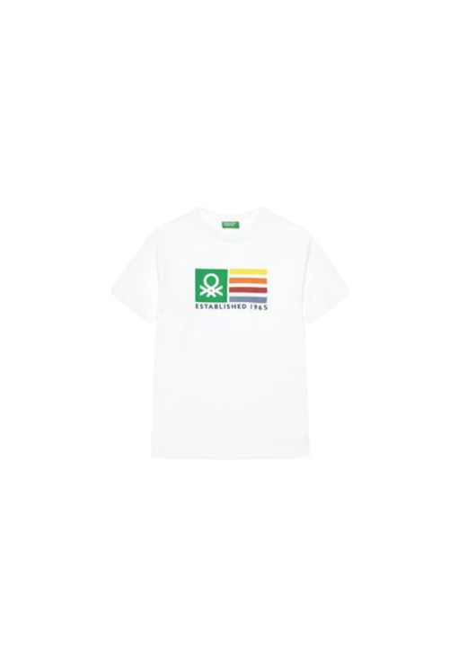 Tricou baieti  3I1XC10N3 - Bumbac organic - Alb-BAIETI/IMBRACAMINTE/Tricouri si maiouri-IMBRACAMINTE/Tricouri si maiouri