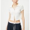 Tricou crop cu fermoar-FEMEI/IMBRACAMINTE/Tricouri si maiouri-IMBRACAMINTE/Tricouri si maiouri