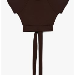 Tricou crop cu prindere la terminatie-FEMEI/IMBRACAMINTE/Tricouri si maiouri-IMBRACAMINTE/Tricouri si maiouri