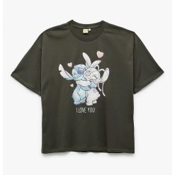 Tricou cu Stitch&Angel-FEMEI/IMBRACAMINTE/Tricouri si maiouri-IMBRACAMINTE/Tricouri si maiouri