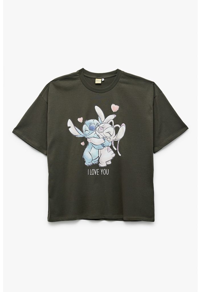 Tricou cu Stitch&Angel-FEMEI/IMBRACAMINTE/Tricouri si maiouri-IMBRACAMINTE/Tricouri si maiouri