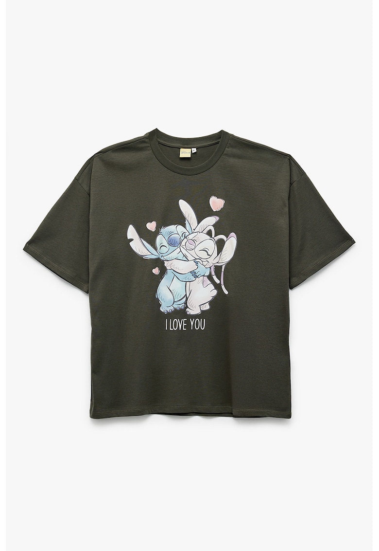 Tricou cu Stitch&Angel-FEMEI/IMBRACAMINTE/Tricouri si maiouri-IMBRACAMINTE/Tricouri si maiouri